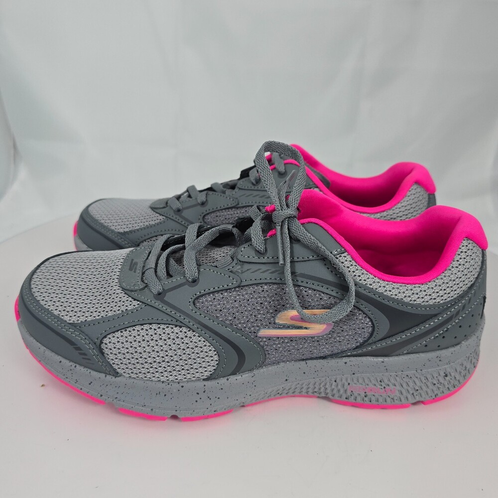 NO INSOLES Skechers Go Run Consistent Vivid Horizon Women 9 Grey/Pink Sneakers